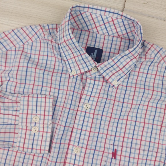 johnnie-O Other - Johnnie-O Shirt Mens Medium Perfomance Button Down Long Sleeve Windowpane Plaid